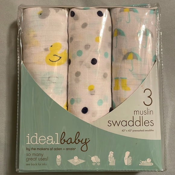 Other Ideal Baby Pack Of 3 Muslin Swaddles Poshmark